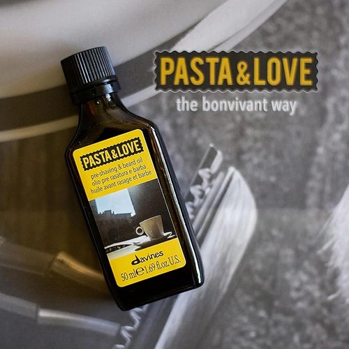 Davines Pasta & Love Pre-Shaving & Beard Oil - Softens Coarse Beards & Preps Skin - 1.69 Fl Oz