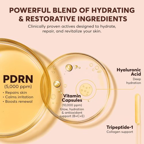 PDRN Salmon DNA Serum - Anti-Aging Hydrating Face Serum with Hyaluronic Acid & Vitamins | 1 Fl Oz