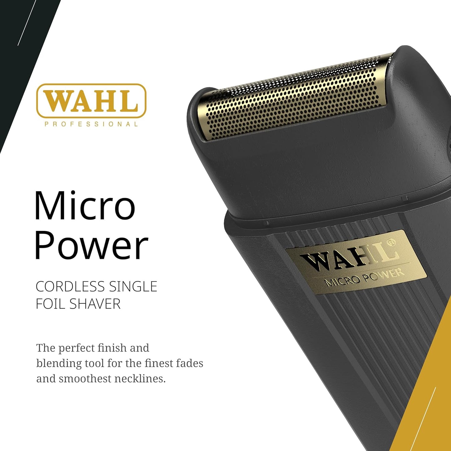 Wahl Professional Micro Power Shaver - Cordless Ultra-Close Finishing Foil for Precision Grooming | 2-Hour Runtime