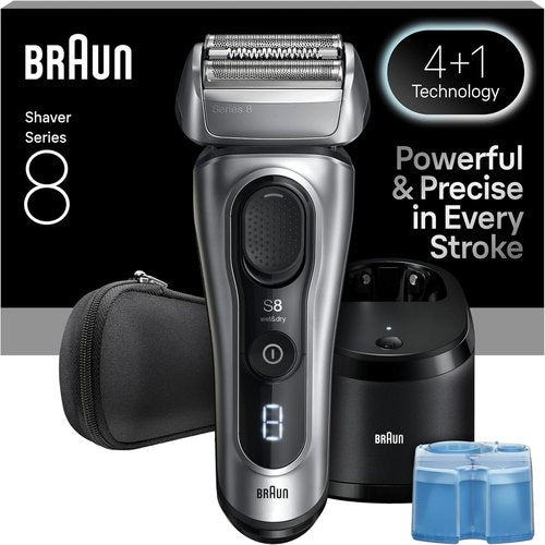 Braun Series 8 8567cc Electric Razor - 4+1 Shaving Elements & Precision Trimmer | Wet & Dry, 60min Runtime