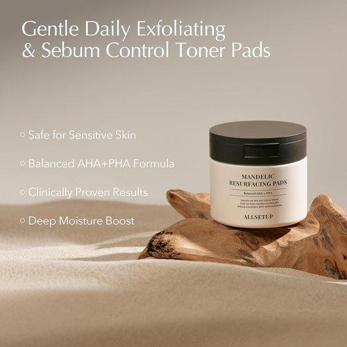 **Regine Switzerland Mandelic Acid Toner Pads - AHA + PHA Exfoliating for Oil Control & Pore Refining | 70 Gentle Daily Resurfacing Pads**