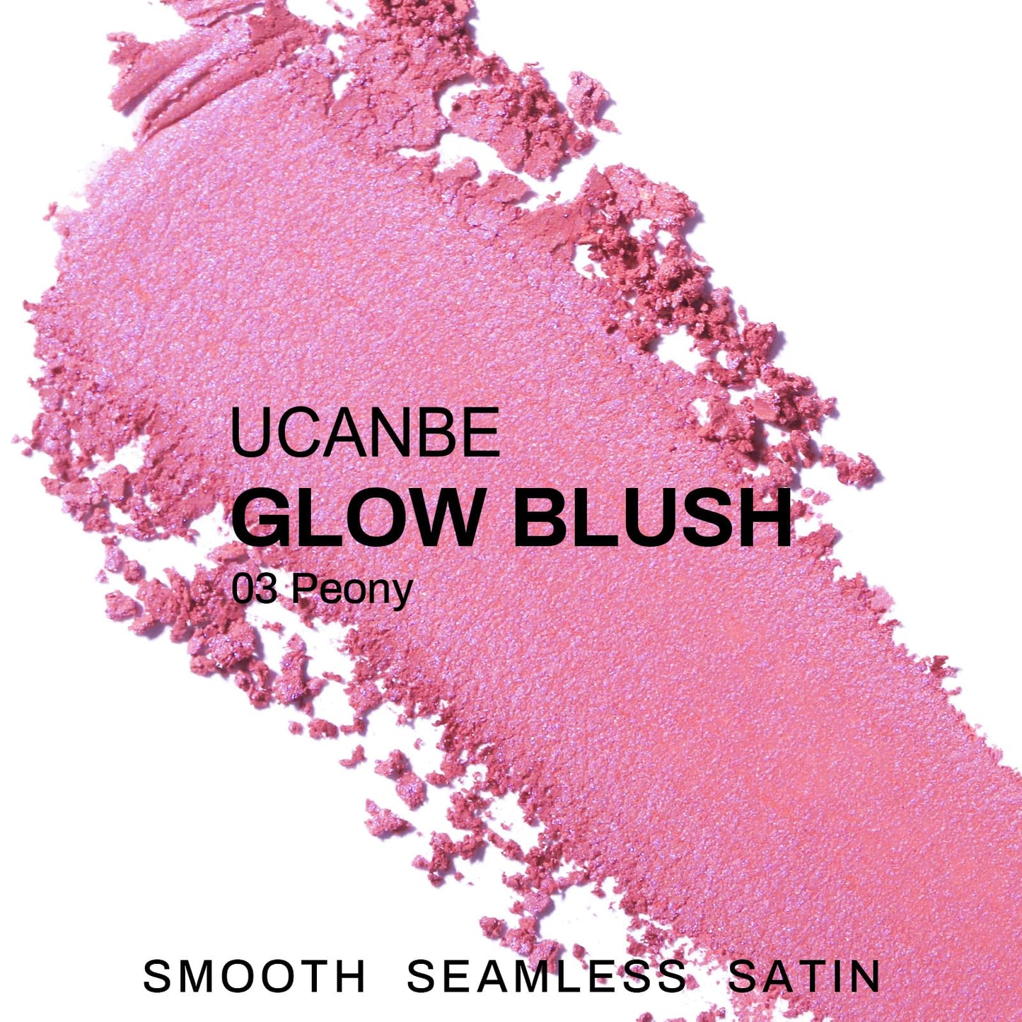 UCANBE Baked Blush for Cheek, Glow Blushing Palette - Seamless Silky Blendable Powder Blush Makeup Palette, Delivering Long Last Natural Ruddy Complexion, 03 Peony