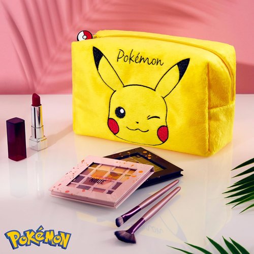 Pokemon Makeup Bag - Pikachu Cosmetic Travel Bag for Women, Men & Kids | Perfect Holiday Gift