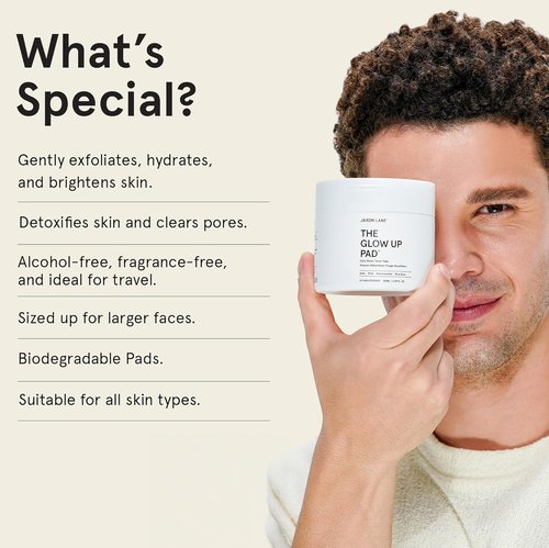 **THE GLOW UP Rice Toner Pads - Daily Exfoliating Face Pads with Centella, AHA, PHA & Niacinamide for Brightening**