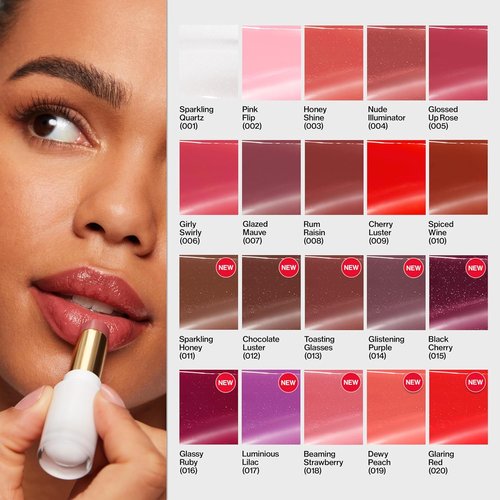 Revlon Super Lustrous Glass Shine Balm - Hydrating Tinted Lip Balm with Hyaluronic Acid & Aloe | Medium Pink 0.11 oz