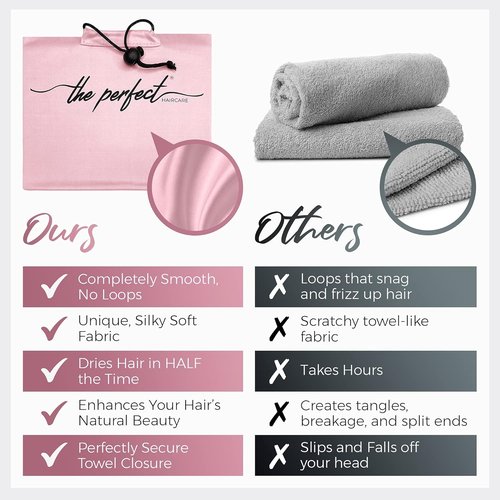 Microfiber Hair Towel Wrap by [Brand Name] - Fast Drying, Anti-Frizz & Super Absorbent | Large Size for Curly, Wavy & Straight Hair