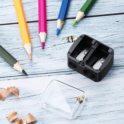 5 Pack Makeup Pencil Sharpener Plastic Lip Liner Pencil Eyeliner Sharpener Cosmetic Manual Tools for Eyeliner(Black)