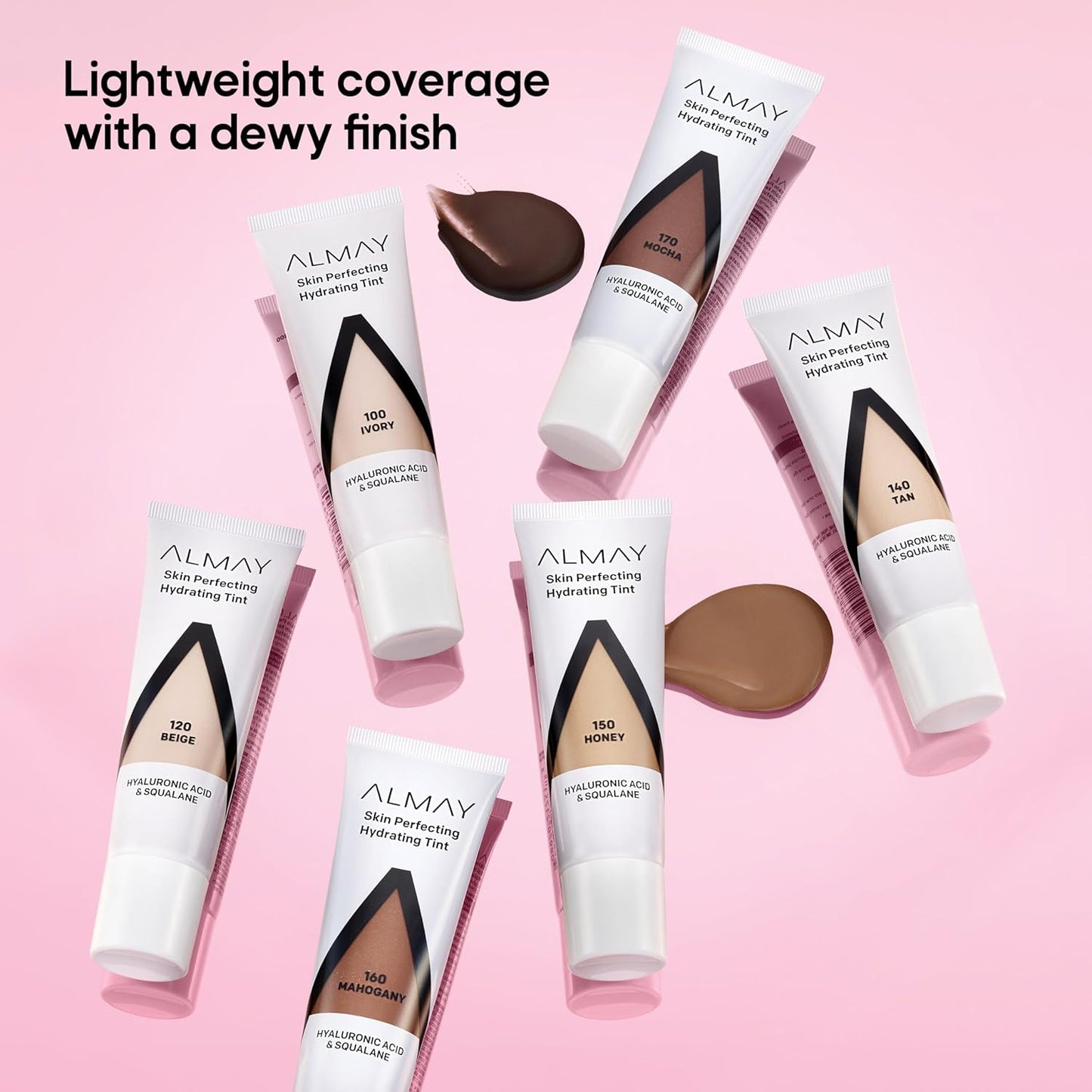 Almay Hydrating Liquid Foundation Tint - Lightweight, Naturally Dewy Finish, Hypoallergenic, 120 Beige, 0.94 fl oz