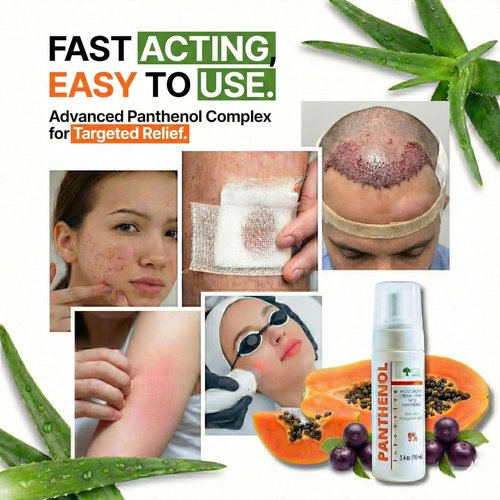 Regine Switzerland 9% Panthenol Foam - After Sun Redness Relief & Barrier Repair with Aloe | Safe for Baby & Sensitive Skin