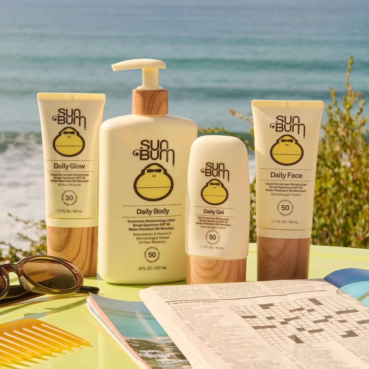 Sun Bum Daily SPF 30 Glow Sunscreen Face Lotion - Tinted Moisturizing Formula for Dewy Finish - Travel Size 1.7 oz
