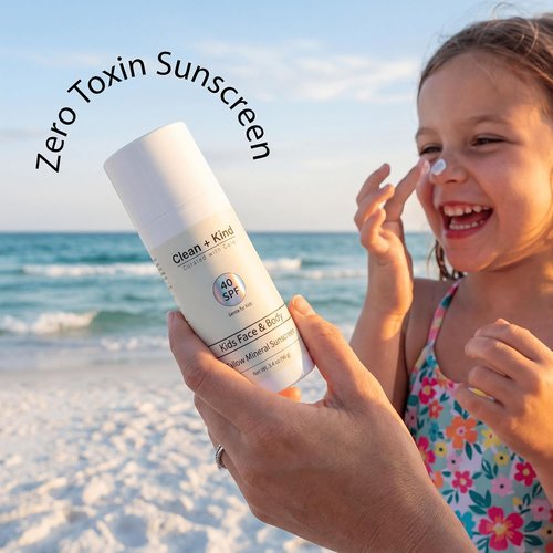 Kids Mineral Sunscreen SPF 40 - Non-Nano Zinc Oxide Protection | Lightweight, No White Cast, Gentle on Sensitive Skin