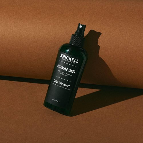 Brickell Men's Balancing Face Toner - Natural, Alcohol-Free Formula with Witch Hazel | 8 Ounce