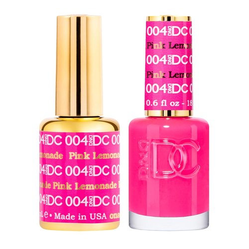 DND DC Gel Polish Set - Pink Collection | UV/LED Gel Polish & Air Dry Nail Lacquer Duo - 0.5 Fl Oz Each