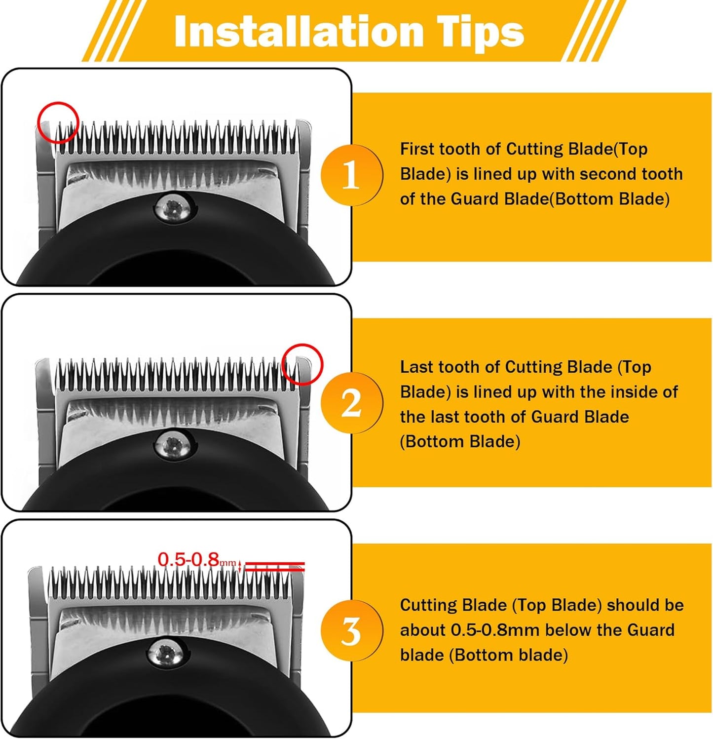 Wahl Precision Clipper Replacement Blades - Adjustable Hair Trimmer Parts | Pack of 2