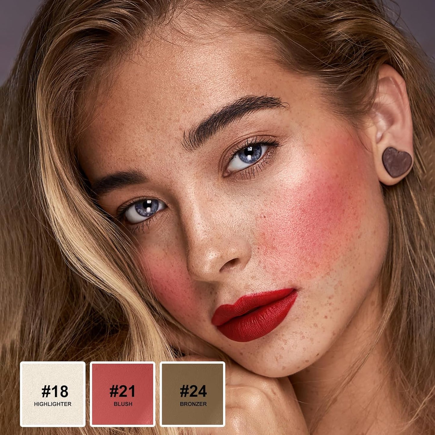 Lezero 3Pcs Contour Stick Makeup Kit, Shades with Highlighter, Blush and Bronzer Stick for Sculpt the Face and All Skin Type, Long Lasting, Smooth, Dewy & Matte Finish, LIGHT