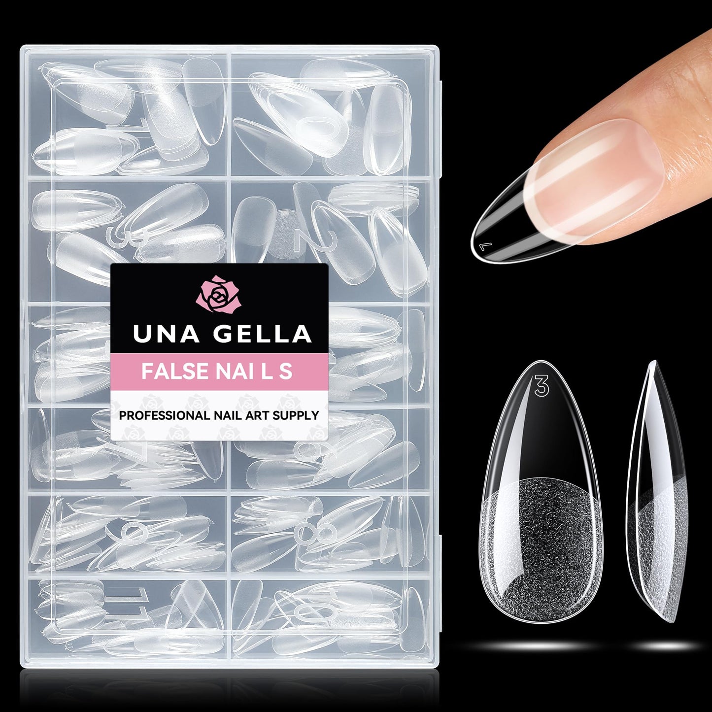UNA GELLA GEL NAIL TIPS FOR ACRYLIC NAIL TIPS SOFT GEL TIPS
