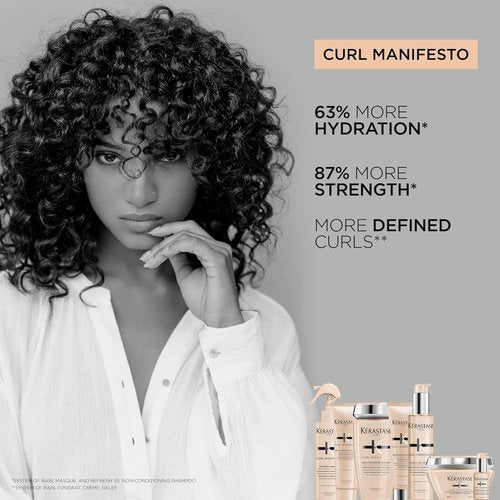 Kerastase Curl Manifesto Hair Cream - Leave-In Treatment & Heat Protectant for Frizz Control, 5.07 Fl Oz