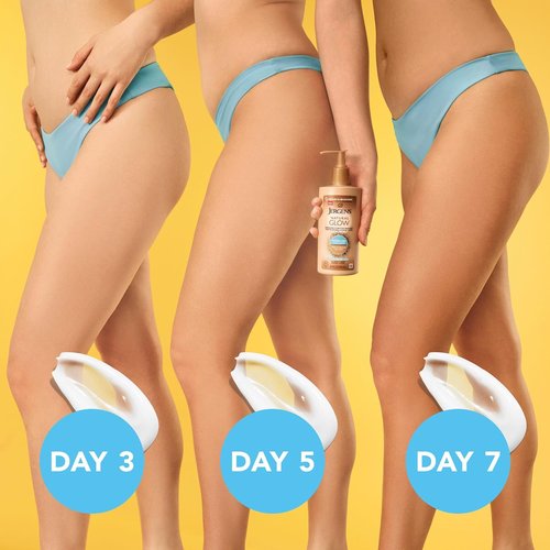 Jergens Natural Glow Hydra Gel Moisturizer - Fragrance-Free Tanning Lotion for Fair to Medium Skin, 8.3 Fl Oz