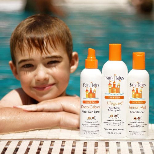 Fairy Tales Swim Shampoo & Conditioner Set - Natural Chlorine Removal for Kids | 12oz & 8oz