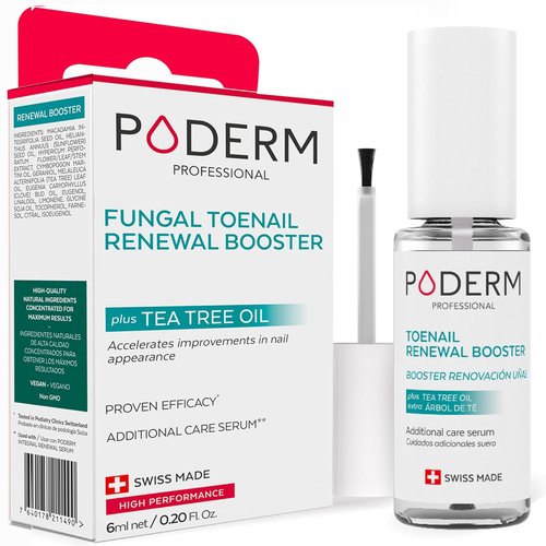 Poderm Toenail Renewal Booster - Tea Tree Oil Serum for Discolored Nails - 100% Natural & Vegan