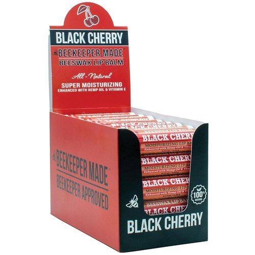 Beeswax Cherry Lip Balm - 40 Count | Nourishing Formula for Men, Women & Children - Perfect Gift