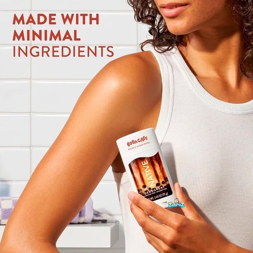 Native Aluminum-Free Deodorant - Limited Edition Brown Sugar Boba | 72-Hour Odor Protection, 2.65oz (Pack of 2)