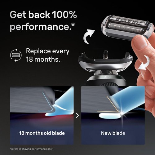 Braun Series 7 Electric Shaver Replacement Head - Effortless Attachment for Optimal Shaving | Compatible with 74S, Silver