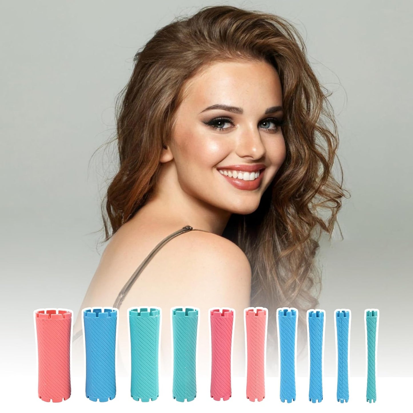 Skiennix 100 Pcs Perm Rods Set - Versatile Curlers for Short & Long Hair | Cold Wave Curling Kit