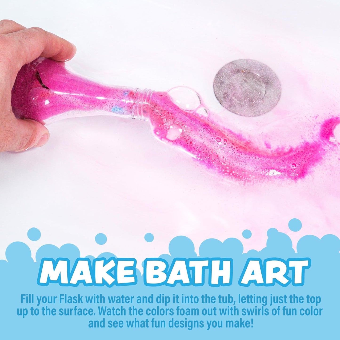Tub Works® Kids Bath Bomb Potion™ - Nontoxic Fizzing Bath Toy Variety 6 Pack | Colorful & Interactive Fun