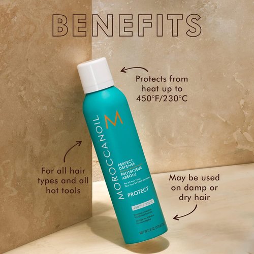 Moroccanoil Smooth Style Ceramic Heated Brush - Perfect Defense Bundle for Frizz-Free Hair