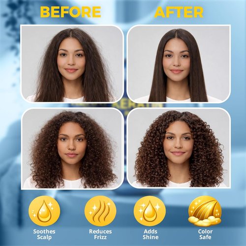 Nexon Botanics Keratin Shampoo & Conditioner Set - Strengthening & Smoothing for Dry, Damaged Hair - 16 fl oz Each
