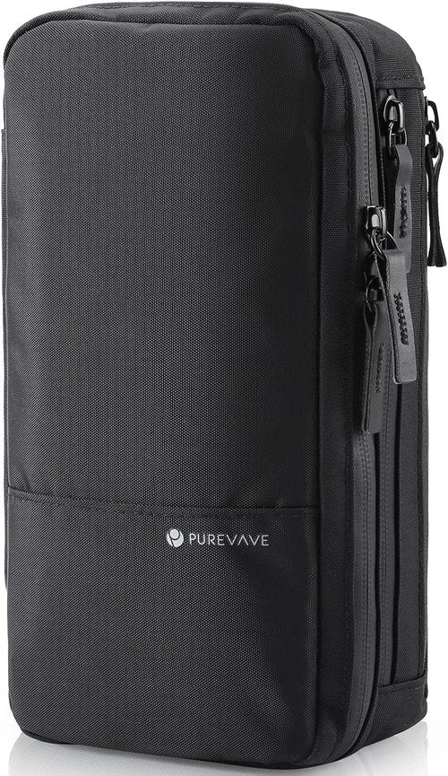 Purevave Compact Men's Toiletry Travel Bag - Waterproof Hanging Dopp Kit in Black