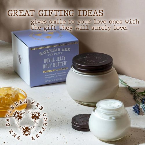 Savannah Bee Company Royal Jelly Body Butter - Deep Hydration for Dry Skin | Nourishing Formula