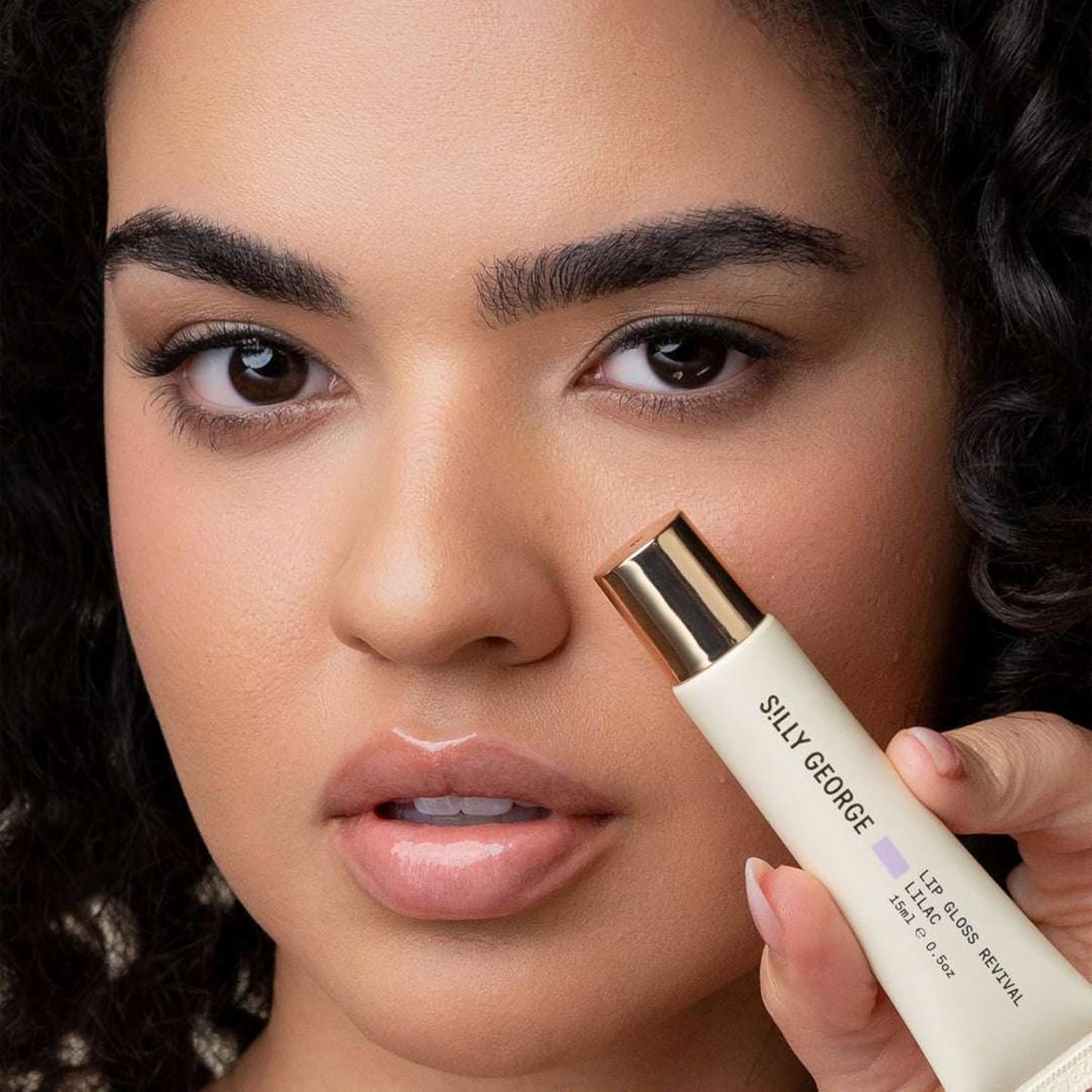 Silly George Lip Gloss Revival - Hydrating Glossy Glaze with Peptides & Shea Butter | Lilac 15ml Tube