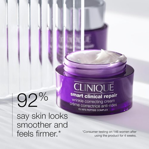 Clinique Smart Clinical Repair Anti-Aging Face Cream - Hydrating Formula with Hyaluronic Acid & Peptides for All Skin Types