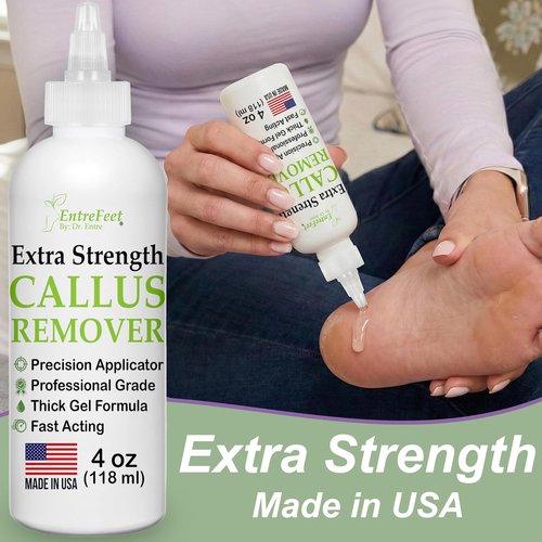 Dr. Entre's Callus Remover Gel - Extra Strength Foot Care & Pedicure Tools | 4 oz Spa Kit