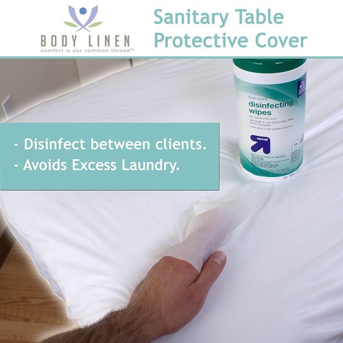 Body Linen Massage Table Cover - Waterproof, Reusable Barrier | Machine Washable & Easy to Clean
