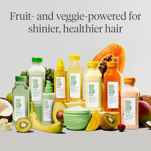 Briogeo Superfoods Mango + Cherry Hair Pack - Balancing Shampoo & Conditioner Duo | Vegan & Cruelty-Free | 2 x 12.5 fl oz