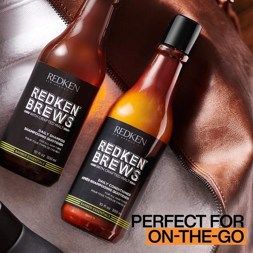 Redken Brews Daily Conditioner For Men - Moisturizes & Strengthens All Hair Types | Soft, Detangled Hair