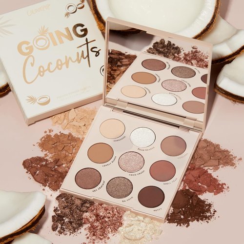 ColourPop Going Coconuts Eyeshadow Palette - Ultra-Pigmented Cool-Toned Neutrals | Long-Lasting 0.3 oz