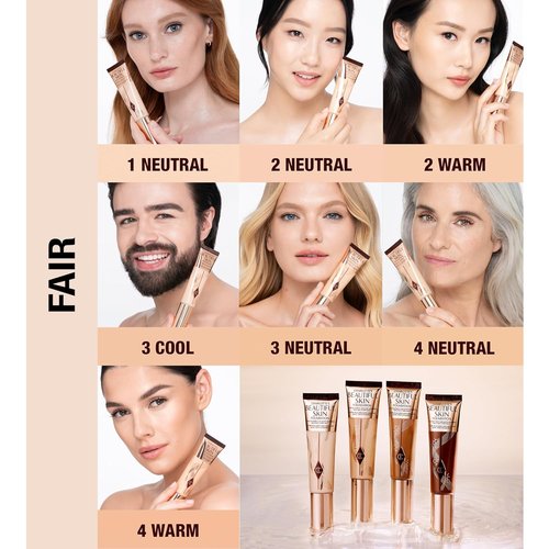 Charlotte Tilbury Beautiful Skin Foundation - Medium Coverage Hydrating Liquid Makeup for Instant Glow & Plumping Hydration