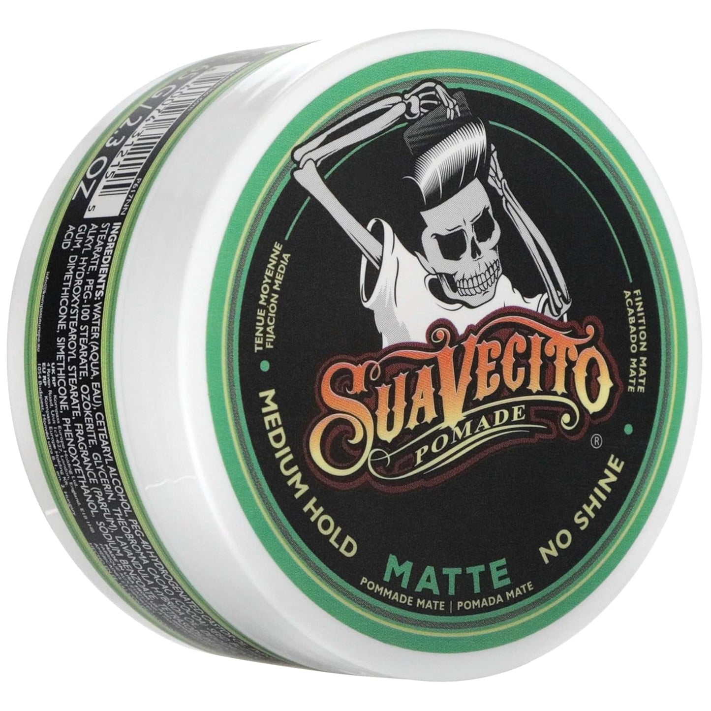 Suavecito Pomade - Matte Hair Paste for Natural Texture - Medium Hold, 2.3 oz, 1 Pack