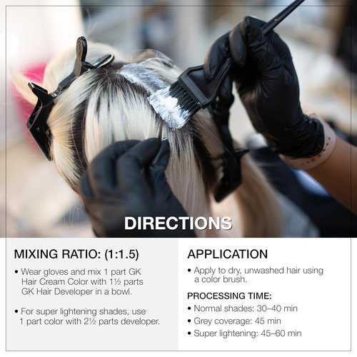 GK HAIR Color Cream - Lightest Platinum Blonde | 100% Grey Coverage | Salon Quality Hair Dye - 3.4 Oz