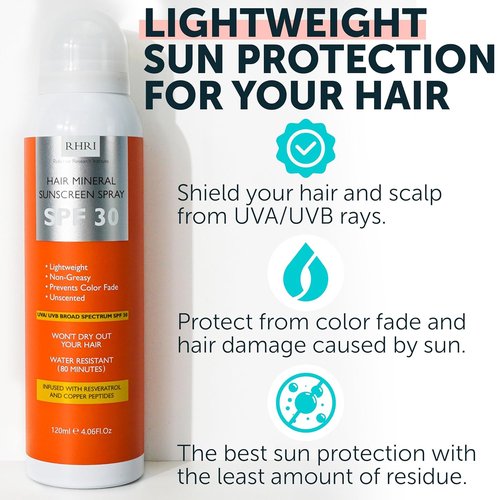 Premium SPF 30 Hair Sunscreen - Non-Greasy Aerosol Spray for UV Protection | Prevents Sunburn & Color Fade | 4.06 fl oz