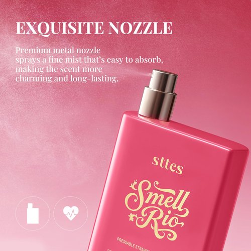 Sttes Smell Rio Perfume 606# (Pressable Strawberry Gummies) Hair Perfume for Women – Long-Lasting Strawberry, Candy, Vanilla & Marshmallow Gourmand Fragrance Eau de Parfum 100ml (3.4 fl oz)