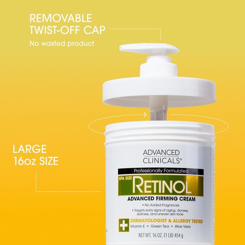 Advanced Clinicals Retinol Body Lotion - Anti-Aging Moisturizer for Face & Body | 16 Ounce, Targets Fine Lines & Wrinkles