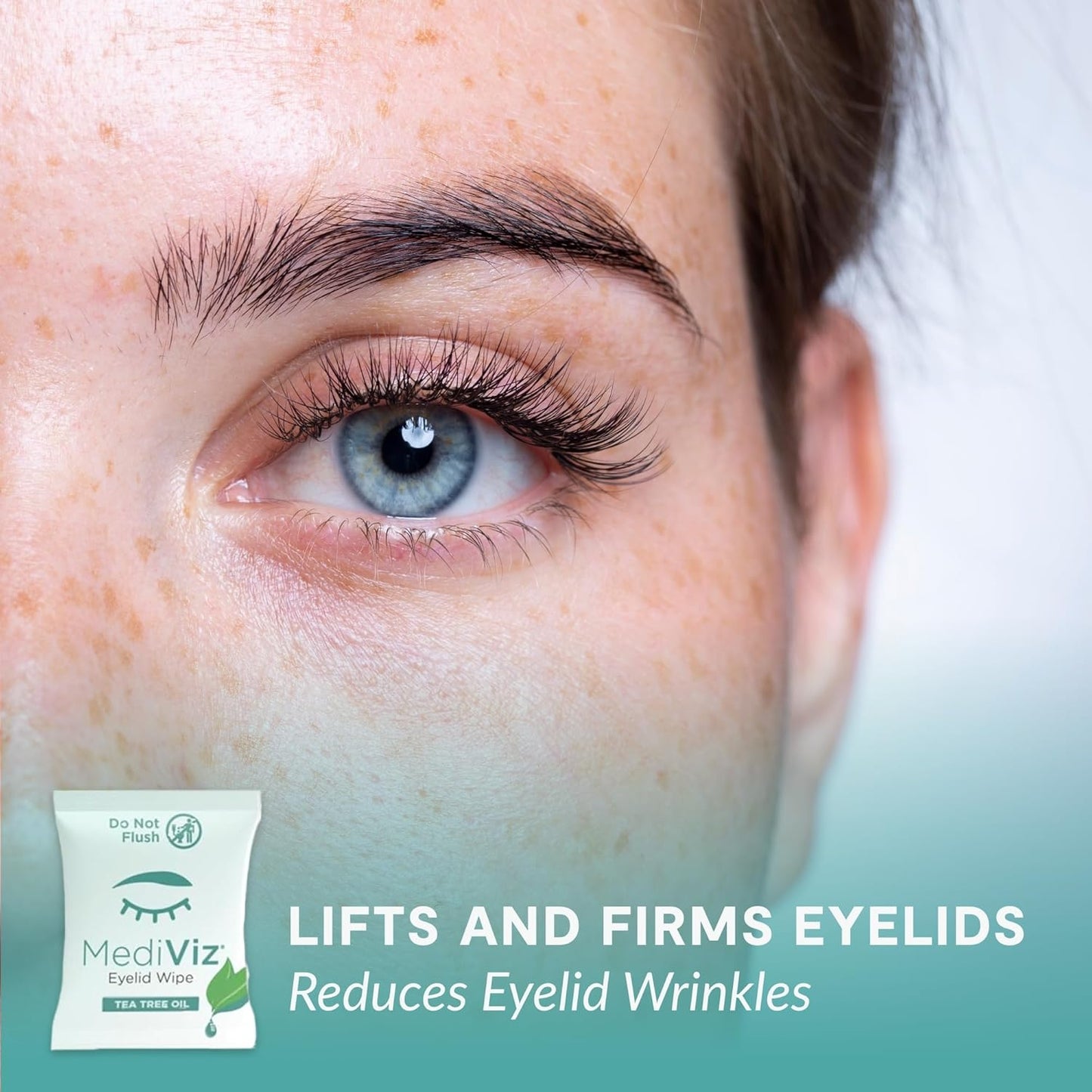 Skiennix Tea Tree Eyelid Cleanser Wipes - Soothing 30 Single-Use Towelettes for Dry Eye Relief