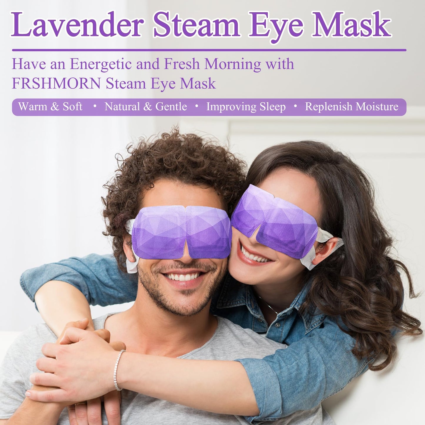 FRSHMORN 32 Packs Steam Eye Mask, Heated Eye Mask for Sleeping, Warm Compress for Eyes, Self Heating Disposal Eye Mask Comfortable Sleep Mask for Home, Office, Spa, Travel Essentials (Lavender)