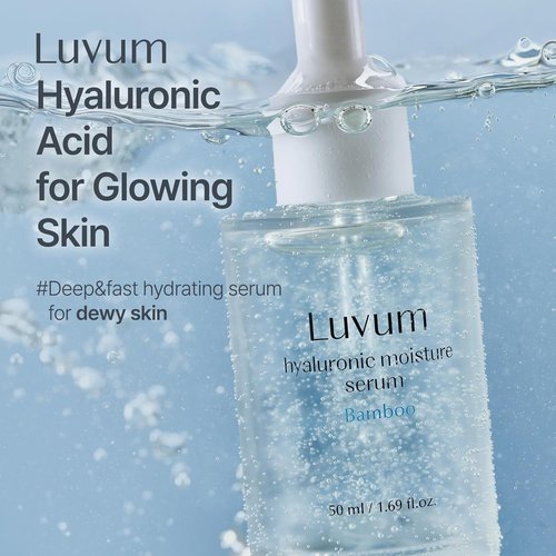 Luvum Bamboo Hyaluronic Moisture Serum - Hydrating Ceramide & Hyaluronic Acid | 1.69 fl. oz