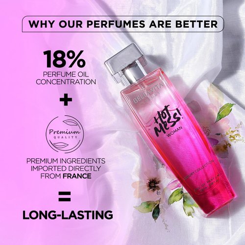 Bellavita Luxury Hot Mess Eau de Parfum - 100 ml | Fresh Mandarin & Exotic Passionfruit Notes | Long-Lasting Women's Fragrance